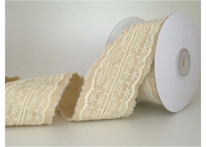 ΚΟΡΔΕΛΑ ΥΦΑΣΜΑΤΙΝΗ ΜΕ ΔΑΝΤΕΛΑ 55MMX10MET BEIGE-IVORY ΚΟΡΔΕΛΑ ΥΦΑΣΜΑΤΙΝΗ ΜΕ ΔΑΝΤΕΛΑ 55MMX10MET BEIGE-IVORY