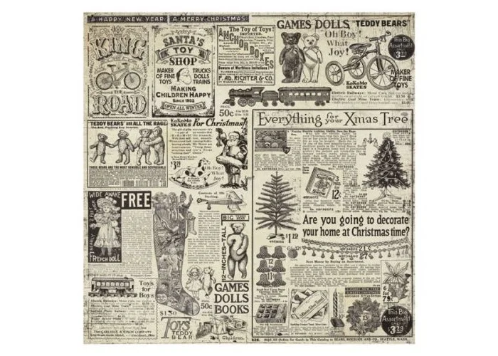 Ριζόχαρτο Decoupage Christmas vintage 50x50cm 14g
