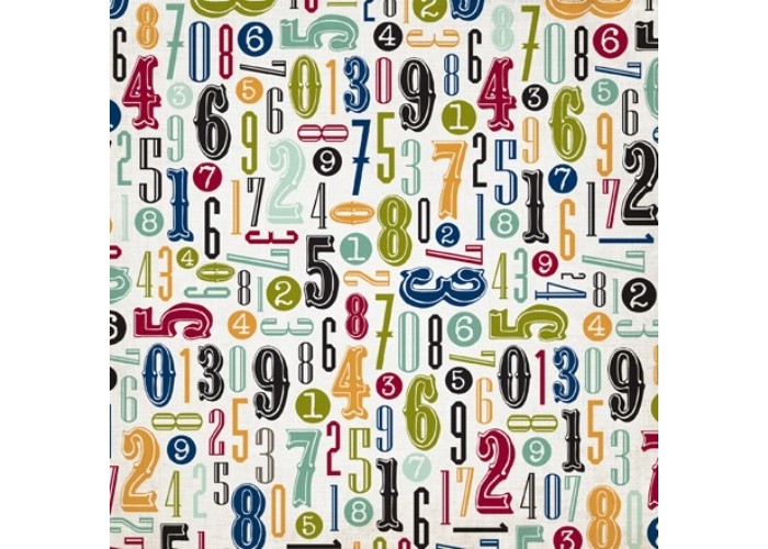 Χαρτόνι scrapbooking διπλής όψης Numbers Paper 30cm x 30cm Χαρτόνι scrapbooking διπλής όψης Numbers Paper 30cm x 30cm
