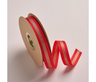 Κορδέλα Gros Μεταλλική Ρίγα 15ΜΜΧ25ΜΕΤ RED-GOLD MET Κορδέλα Gros Μεταλλική Ρίγα 15ΜΜΧ25ΜΕΤ RED-GOLD MET