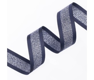 Κορδέλα Gros Μεταλλική Ρίγα 25ΜΜx25M BLUE-SILVER MET Κορδέλα Gros Μεταλλική Ρίγα 25ΜΜx25M BLUE-SILVER MET