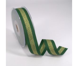 Κορδέλα Gros Μεταλλική Ρίγα 25ΜΜx25M GREEN D-GOLD MET Κορδέλα Gros Μεταλλική Ρίγα 25ΜΜx25M GREEN D-GOLD MET