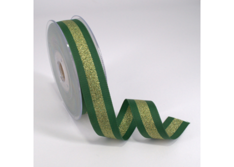 Κορδέλα Gros Μεταλλική Ρίγα 25ΜΜx25M GREEN D-GOLD MET Κορδέλα Gros Μεταλλική Ρίγα 25ΜΜx25M GREEN D-GOLD MET