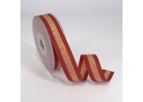 Κορδέλα Gros Μεταλλική Ρίγα 25ΜΜx25M BURGUNDY-GOLD MET Κορδέλα Gros Μεταλλική Ρίγα 25ΜΜx25M BURGUNDY-GOLD MET