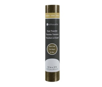 GLITTER HEAT TRANSFER – BLACK-GOLD  GLITTER HEAT TRANSFER – BLACK-GOLD
