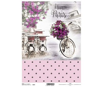 Ριζόχαρτο Decoupage A4 - Eiffel Tower Ριζόχαρτο Decoupage A4 - Eiffel Tower