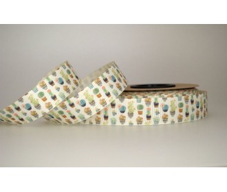 ΚΟΡΔΕΛΑ GROS DP ΕΚΤΥΠΩΣΗ ΜΙΑ ΟΨΗ 25MMX20MET IVORY WITH L.GREEN CACTUS ΚΟΡΔΕΛΑ GROS DP ΕΚΤΥΠΩΣΗ ΜΙΑ ΟΨΗ 25MMX20MET IVORY WITH L.GREEN CACTUS