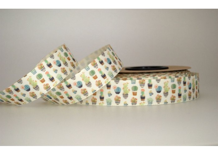 ΚΟΡΔΕΛΑ GROS DP ΕΚΤΥΠΩΣΗ ΜΙΑ ΟΨΗ 25MMX20MET IVORY WITH L.GREEN CACTUS ΚΟΡΔΕΛΑ GROS DP ΕΚΤΥΠΩΣΗ ΜΙΑ ΟΨΗ 25MMX20MET IVORY WITH L.GREEN CACTUS