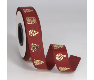 ΚΟΡΔΕΛΑ GROS ΕΚΤΥΠΩΣΗ ΑΝΑΓΛΥΦΗ ΜΕΤΑΛΛΙΚΗ,ΜΙΑ ΟΨΗ ΣΤΟΛΙΔΙΑ3 25ΜΜ BURGUNDY-GOLD MET