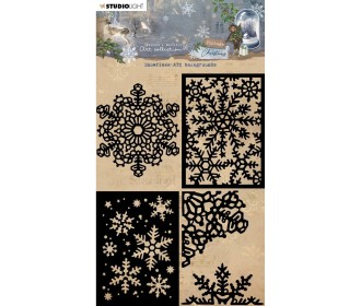 Στένσιλ Vintage Christmas Mask Snowflake Στένσιλ Vintage Christmas Mask Snowflake