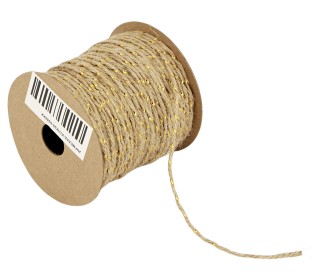 ΚΟΡΔΟΝΙ ΓΙΟΥΤΑ ΜΕ ΜΕΤΑΛΛΙΚΟ ΝΗΜΑ 1,5MMX30MET BEIGE-GOLD MET
