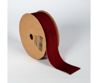 ΚΟΡΔΕΛΑ ΒΕΛΟΥΔΟ ΜΕ ΜΕΤΑΛΛΙΚΗ ΟΥΓΙΑ 38MMX9MET BURGUNDY ΚΟΡΔΕΛΑ ΒΕΛΟΥΔΟ ΜΕ ΜΕΤΑΛΛΙΚΗ ΟΥΓΙΑ 38MMX9MET BURGUNDY