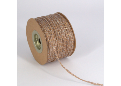 ΚΟΡΔΟΝΙ ΠΛΕΚΤΟ ΜΕΤΑΛΛΙΚΟ ΑΓΡΙΟ 2MMX100MET BEIGE-SILVER MET