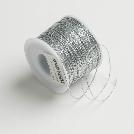 ΚΟΡΔΟΝΙ ΠΛΕΚΤΟ ΜΕΤΑΛΛΙΚΟ 1MMX100MET SILVER MET ΚΟΡΔΟΝΙ ΠΛΕΚΤΟ ΜΕΤΑΛΛΙΚΟ 1MMX100MET SILVER MET