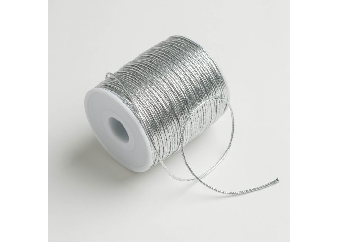 ΚΟΡΔΟΝΙ ΠΛΕΚΤΟ ΜΕΤΑΛΛΙΚΟ 2MMX100MET SILVER MET ΚΟΡΔΟΝΙ ΠΛΕΚΤΟ ΜΕΤΑΛΛΙΚΟ 2MMX100MET SILVER MET
