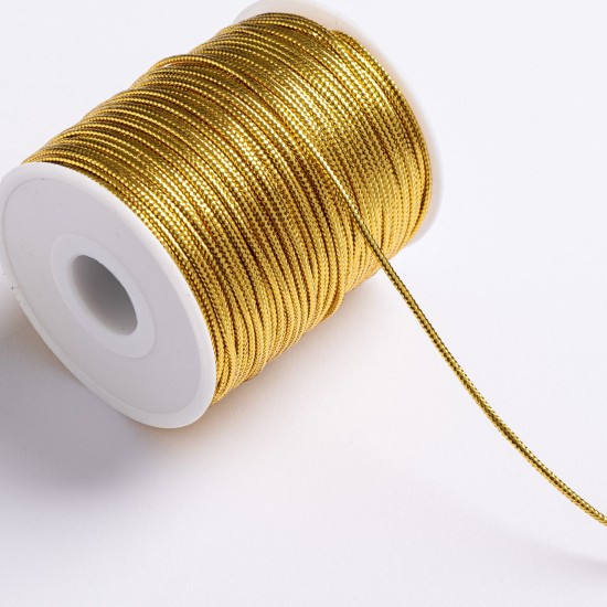 ΚΟΡΔΟΝΙ ΠΛΕΚΤΟ ΜΕΤΑΛΛΙΚΟ 2MMX100MET GOLD MET ΚΟΡΔΟΝΙ ΠΛΕΚΤΟ ΜΕΤΑΛΛΙΚΟ 2MMX100MET GOLD MET