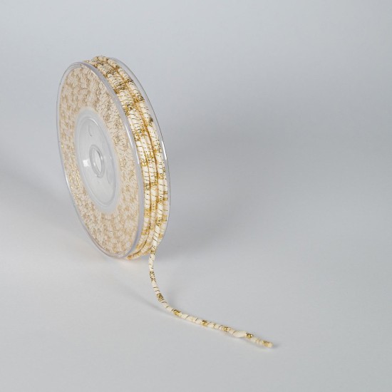 ΚΟΡΔΟΝΙ ΒΑΜΒΑΚΕΡΟ ΜΕ ΜΕΤΑΛΛΙΚΟ ΝΗΜΑ 3MMX20MET IVORY-GOLD MET ΚΟΡΔΟΝΙ ΒΑΜΒΑΚΕΡΟ ΜΕ ΜΕΤΑΛΛΙΚΟ ΝΗΜΑ 3MMX20MET IVORY-GOLD MET
