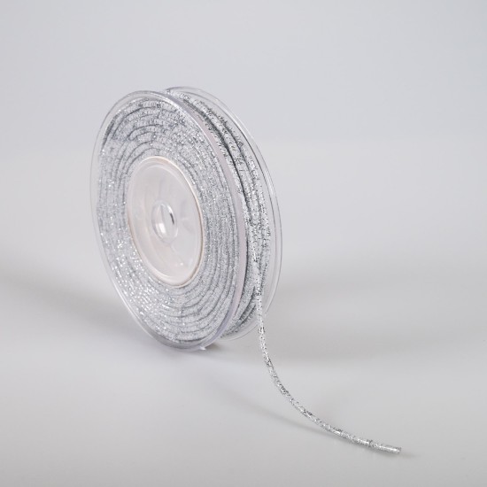 ΚΟΡΔΟΝΙ ΒΑΜΒΑΚΕΡΟ ΜΕ ΜΕΤΑΛΛΙΚΟ ΝΗΜΑ 3MMX20MET GREY-SILVER MET ΚΟΡΔΟΝΙ ΒΑΜΒΑΚΕΡΟ ΜΕ ΜΕΤΑΛΛΙΚΟ ΝΗΜΑ 3MMX20MET GREY-SILVER MET