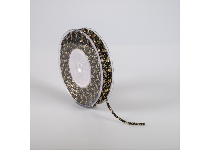 ΚΟΡΔΟΝΙ ΒΑΜΒΑΚΕΡΟ ΜΕ ΜΕΤΑΛΛΙΚΟ ΝΗΜΑ 3MMX20MET BLACK-GOLD MET ΚΟΡΔΟΝΙ ΒΑΜΒΑΚΕΡΟ ΜΕ ΜΕΤΑΛΛΙΚΟ ΝΗΜΑ 3MMX20MET BLACK-GOLD MET