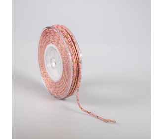 ΚΟΡΔΟΝΙ ΒΑΜΒΑΚΕΡΟ ΜΕ ΜΕΤΑΛΛΙΚΟ ΝΗΜΑ 3MMX20MET PINK L-GOLD MET ΚΟΡΔΟΝΙ ΒΑΜΒΑΚΕΡΟ ΜΕ ΜΕΤΑΛΛΙΚΟ ΝΗΜΑ 3MMX20MET PINK L-GOLD MET