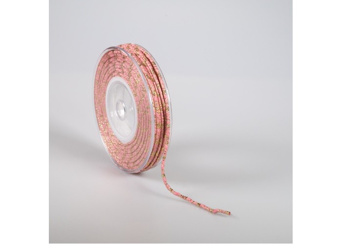 ΚΟΡΔΟΝΙ ΒΑΜΒΑΚΕΡΟ ΜΕ ΜΕΤΑΛΛΙΚΟ ΝΗΜΑ 3MMX20MET PINK L-GOLD MET