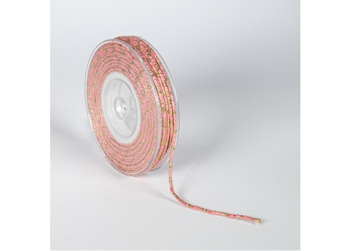 ΚΟΡΔΟΝΙ ΒΑΜΒΑΚΕΡΟ ΜΕ ΜΕΤΑΛΛΙΚΟ ΝΗΜΑ 3MMX20MET PINK OLD-GOLD MET
