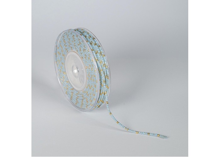 ΚΟΡΔΟΝΙ ΒΑΜΒΑΚΕΡΟ ΜΕ ΜΕΤΑΛΛΙΚΟ ΝΗΜΑ 3MMX20MET BLUE L-GOLD MET ΚΟΡΔΟΝΙ ΒΑΜΒΑΚΕΡΟ ΜΕ ΜΕΤΑΛΛΙΚΟ ΝΗΜΑ 3MMX20MET BLUE L-GOLD MET