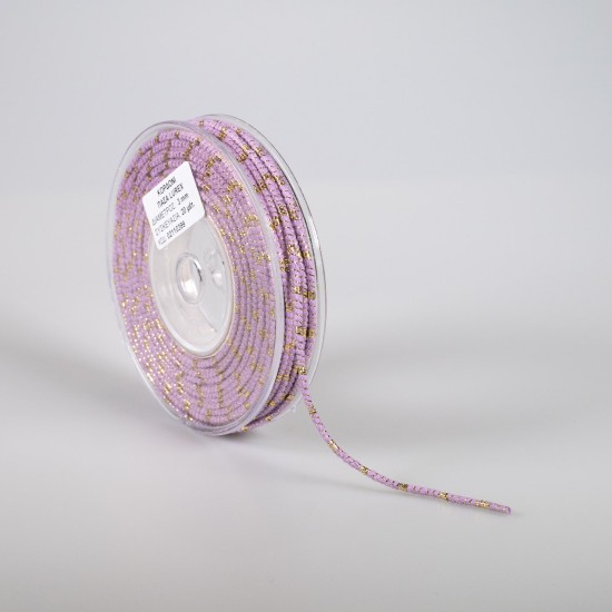 ΚΟΡΔΟΝΙ ΒΑΜΒΑΚΕΡΟ ΜΕ ΜΕΤΑΛΛΙΚΟ ΝΗΜΑ 3MMX20MET LILAC-GOLD MET ΚΟΡΔΟΝΙ ΒΑΜΒΑΚΕΡΟ ΜΕ ΜΕΤΑΛΛΙΚΟ ΝΗΜΑ 3MMX20MET LILAC-GOLD MET