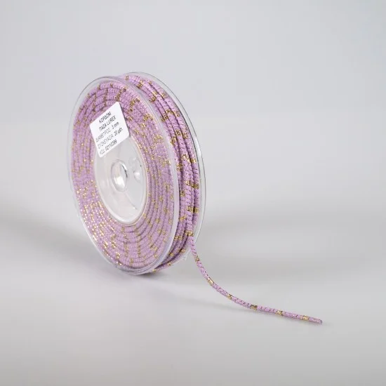 ΚΟΡΔΟΝΙ ΒΑΜΒΑΚΕΡΟ ΜΕ ΜΕΤΑΛΛΙΚΟ ΝΗΜΑ 3MMX20MET LILAC-GOLD MET
