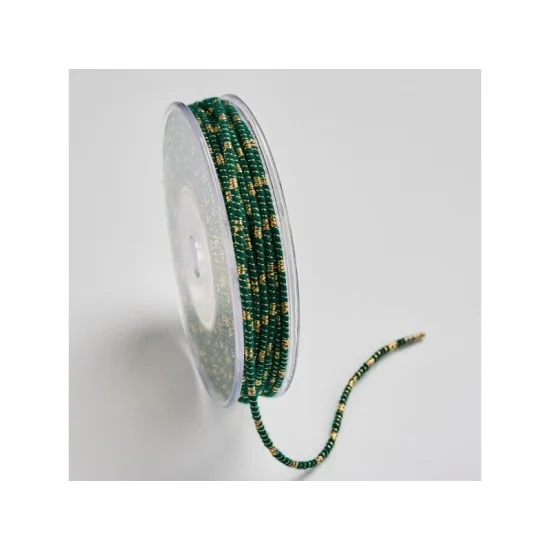 ΚΟΡΔΟΝΙ ΒΑΜΒΑΚΕΡΟ ΜΕ ΜΕΤΑΛΛΙΚΟ ΝΗΜΑ 3MMX20MET GREEN D-GOLD MET