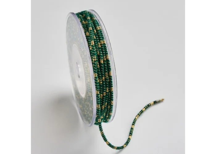 ΚΟΡΔΟΝΙ ΒΑΜΒΑΚΕΡΟ ΜΕ ΜΕΤΑΛΛΙΚΟ ΝΗΜΑ 3MMX20MET GREEN D-GOLD MET