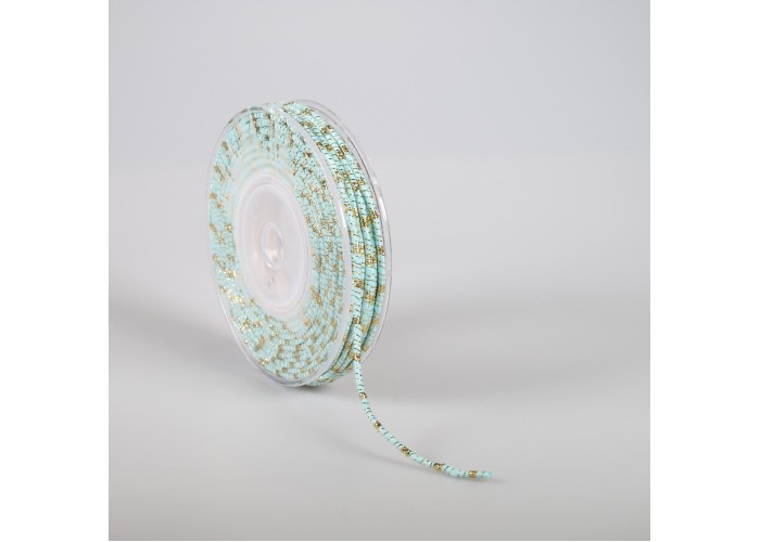 ΚΟΡΔΟΝΙ ΒΑΜΒΑΚΕΡΟ ΜΕ ΜΕΤΑΛΛΙΚΟ ΝΗΜΑ 3MMX20MET AQUA-GOLD MET