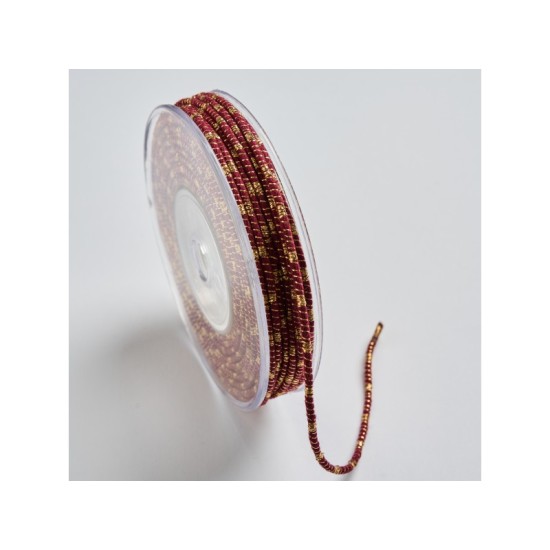 ΚΟΡΔΟΝΙ ΒΑΜΒΑΚΕΡΟ ΜΕ ΜΕΤΑΛΛΙΚΟ ΝΗΜΑ 3MMX20MET BURGUNDY-GOLD MET