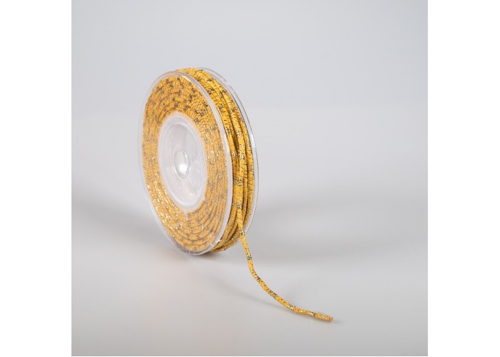 ΚΟΡΔΟΝΙ ΒΑΜΒΑΚΕΡΟ ΜΕ ΜΕΤΑΛΛΙΚΟ ΝΗΜΑ 3MMX20MET GOLD-GOLD MET