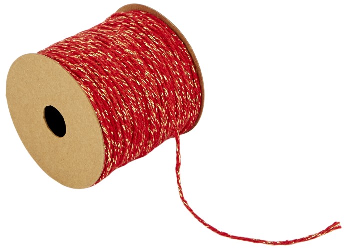 ΚΟΡΔΟΝΙ ΒΑΜΒΑΚΕΡΟ ΜΕ ΜΕΤΑΛΛΙΚΟ ΝΗΜΑ 1,5MMX30MET RED-GOLD MET