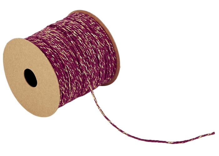 ΚΟΡΔΟΝΙ ΒΑΜΒΑΚΕΡΟ ΜΕ ΜΕΤΑΛΛΙΚΟ ΝΗΜΑ 1,5MMX30MET BURGUNDY-GOLD MET