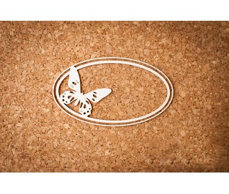 Οβάλ πλαίσιο με πεταλούδα  1τεμ Οβάλ πλαίσιο με πεταλούδα  1τεμ