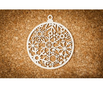 Χριστ. μπάλα με νιφάδες 1τεμ Χριστ. μπάλα με νιφάδες 1τεμ