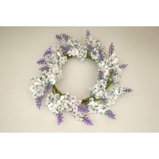 ΣΤΕΦΑΝΙ ΛΕΒΑΝΤΑΣ 12X12CM WHITE-LILAC