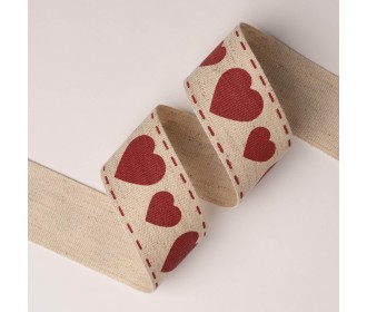 ΚΟΡΔΕΛΑ ΕΚΤΥΠΩΜΕΝΗ ΚΑΡΔΙΕΣ 040MMX020MET BEIGE-RED ΚΟΡΔΕΛΑ ΕΚΤΥΠΩΜΕΝΗ ΚΑΡΔΙΕΣ 040MMX020MET BEIGE-RED