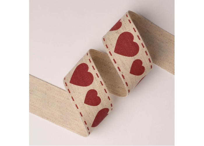ΚΟΡΔΕΛΑ ΕΚΤΥΠΩΜΕΝΗ ΚΑΡΔΙΕΣ 040MMX020MET BEIGE-RED ΚΟΡΔΕΛΑ ΕΚΤΥΠΩΜΕΝΗ ΚΑΡΔΙΕΣ 040MMX020MET BEIGE-RED