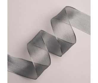 ΚΟΡΔΕΛΑ ΜΕΤΑΛΛΙΚΗ ΜΕ ΣΥΡΜΑ ΔΙΑΦΑΝΗ 38MMX10MET SILVER MET