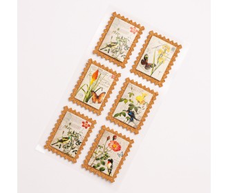 ΑΥΤΟΚΟΛΛΗΤΑ ΑΠΟ ΦΕΛΛΟ ΣΧΕΔΙΟ S/6 5,3X4CM FLOWER