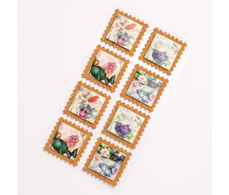 ΑΥΤΟΚΟΛΛΗΤΑ ΑΠΟ ΦΕΛΛΟ ΣΧΕΔΙΟ S/8 4X4CM FLOWER