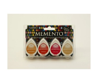 Σετ Μελάνια χειροτεχνίας  Tsukineko • Memento Dew Drop Ink Pad Set Golden Sunset 4τεμ Σετ Μελάνια χειροτεχνίας  Tsukineko • Memento Dew Drop Ink Pad Set Golden Sunset 4τεμ