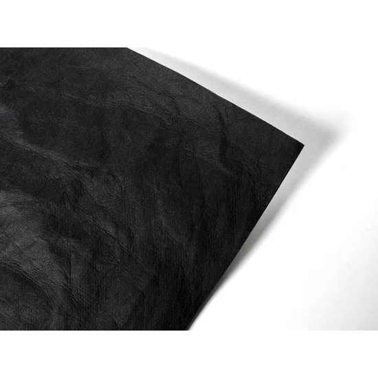 Faux Leather Paper Black  