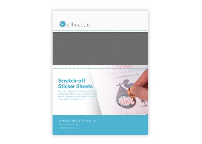 SCRATCH-OFF STICKER SHEETS,SILVER 5/PK SCRATCH-OFF STICKER SHEETS,SILVER 5/PK