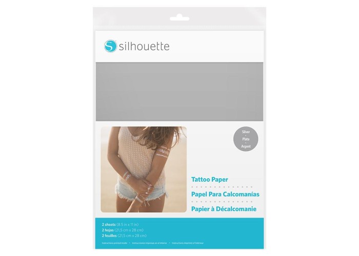 Προσωρινό Tattoo Paper - ασημί Προσωρινό Tattoo Paper - ασημί