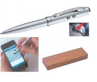 Μεταλλικό στυλό αφής με led & laser