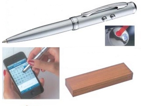 Μεταλλικό στυλό αφής με led & laser Μεταλλικό στυλό αφής με led & laser